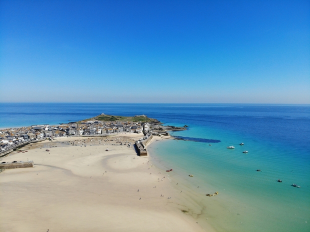 Golden beaches at St Ives in Cornwall